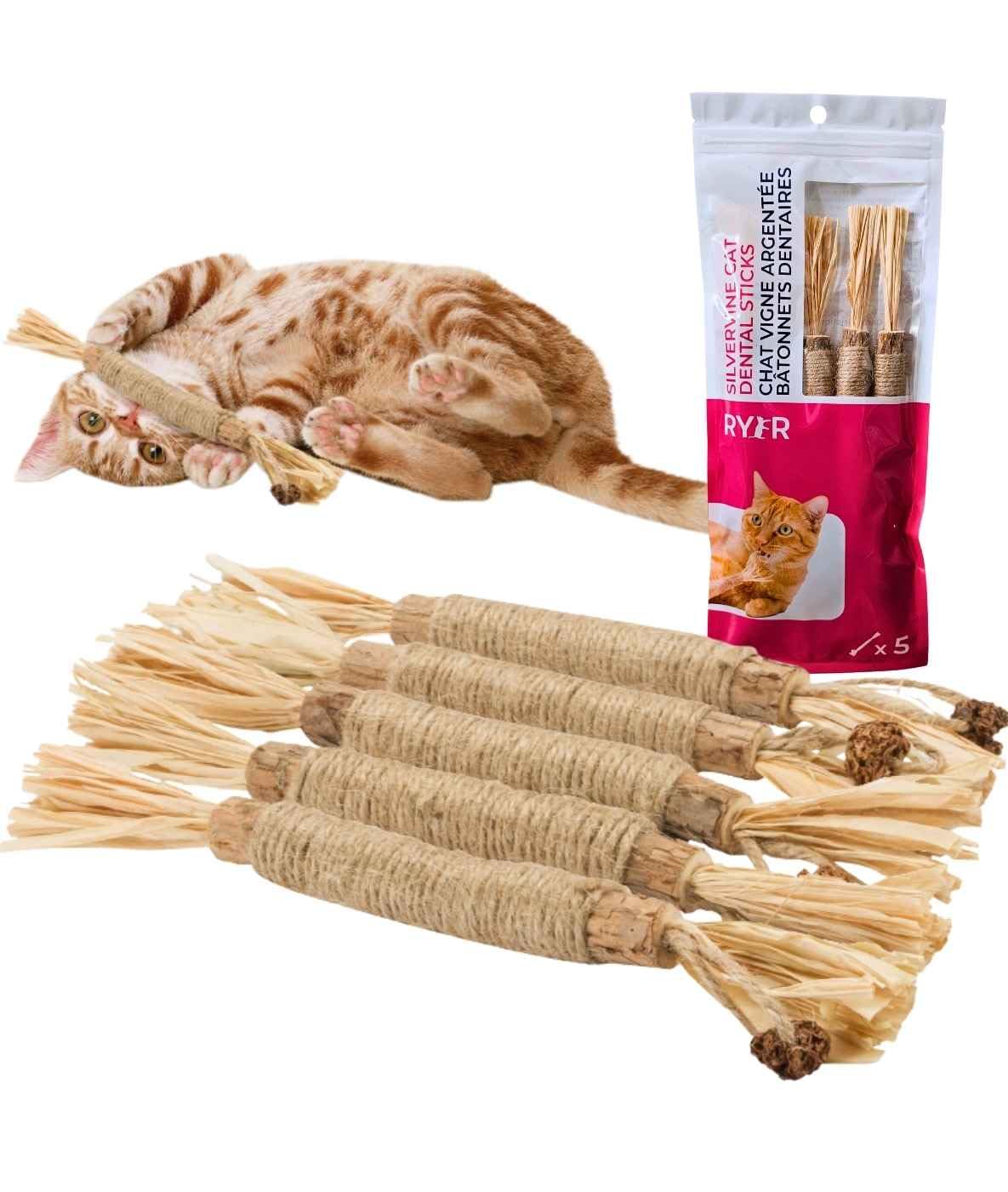 RYERCAT Silvervine Sticks for Cats Natural Cat Chew Toy for Toy