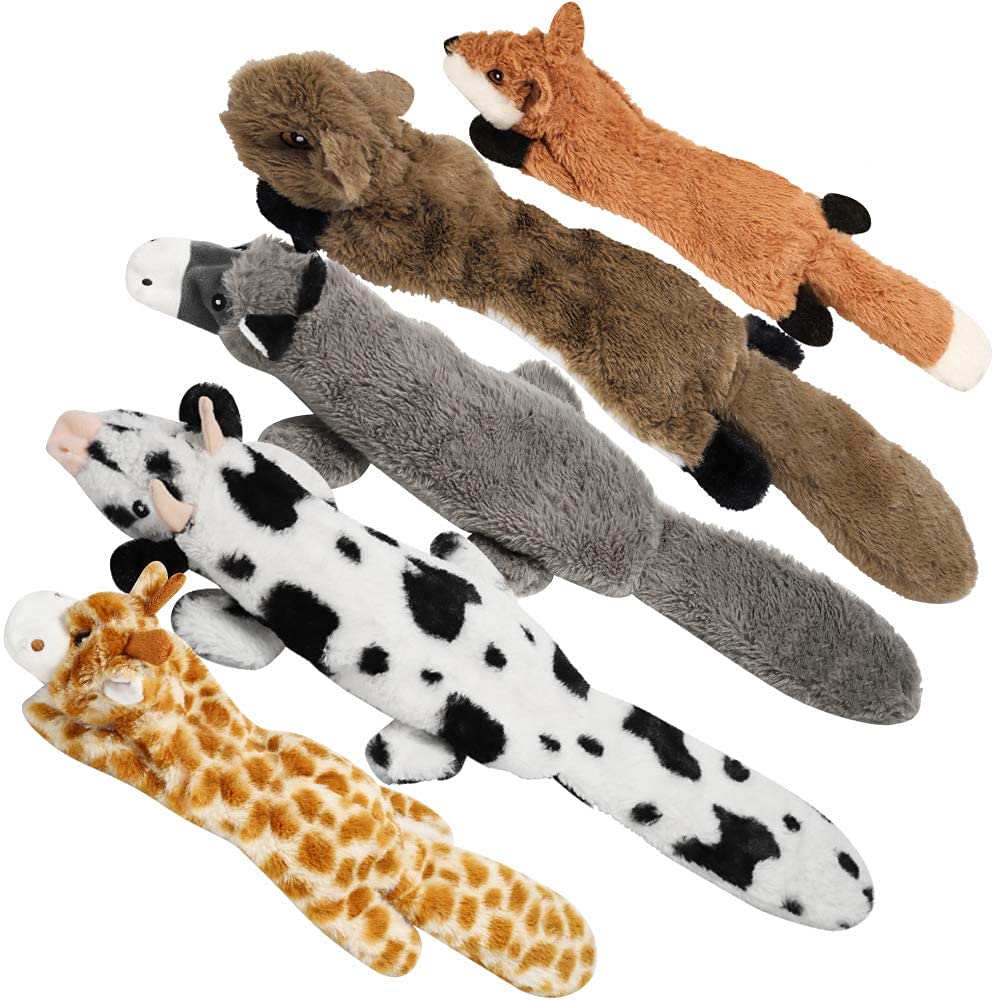 Nocciola Dog Squeaky Toys, 5 PCS Crinkle Plush Dog Toys, No Plush