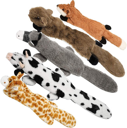 Nocciola Dog Squeaky Toys, 5 PCS Crinkle Plush Dog Toys, No Plush