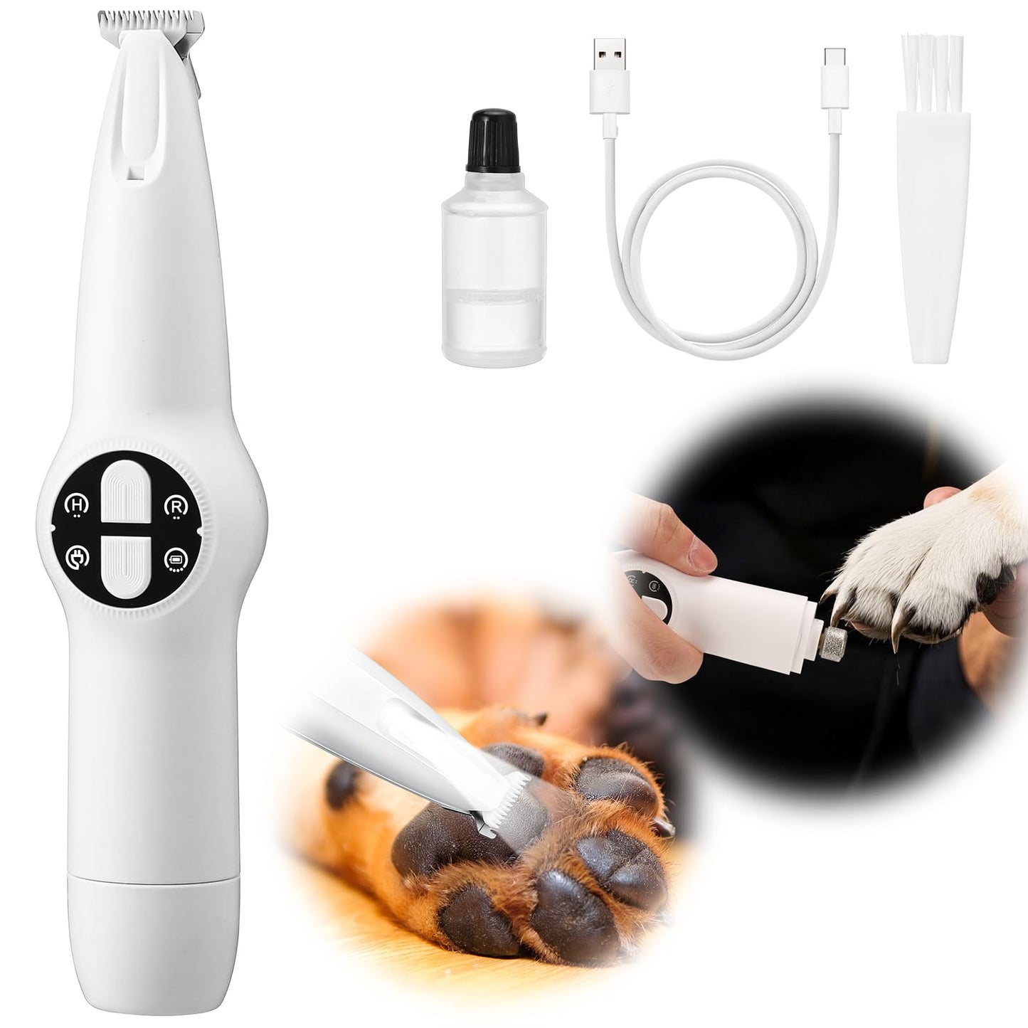 Palksky Dog Clippers for Grooming 2 in1 Upgraded Electric Dog Trimmer