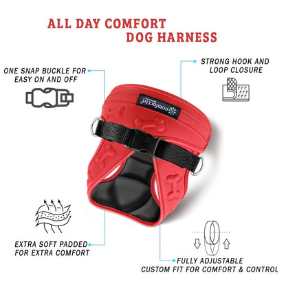 Comfort Fit Dog Harness No Pull No Escape Harness Adjustable Harness