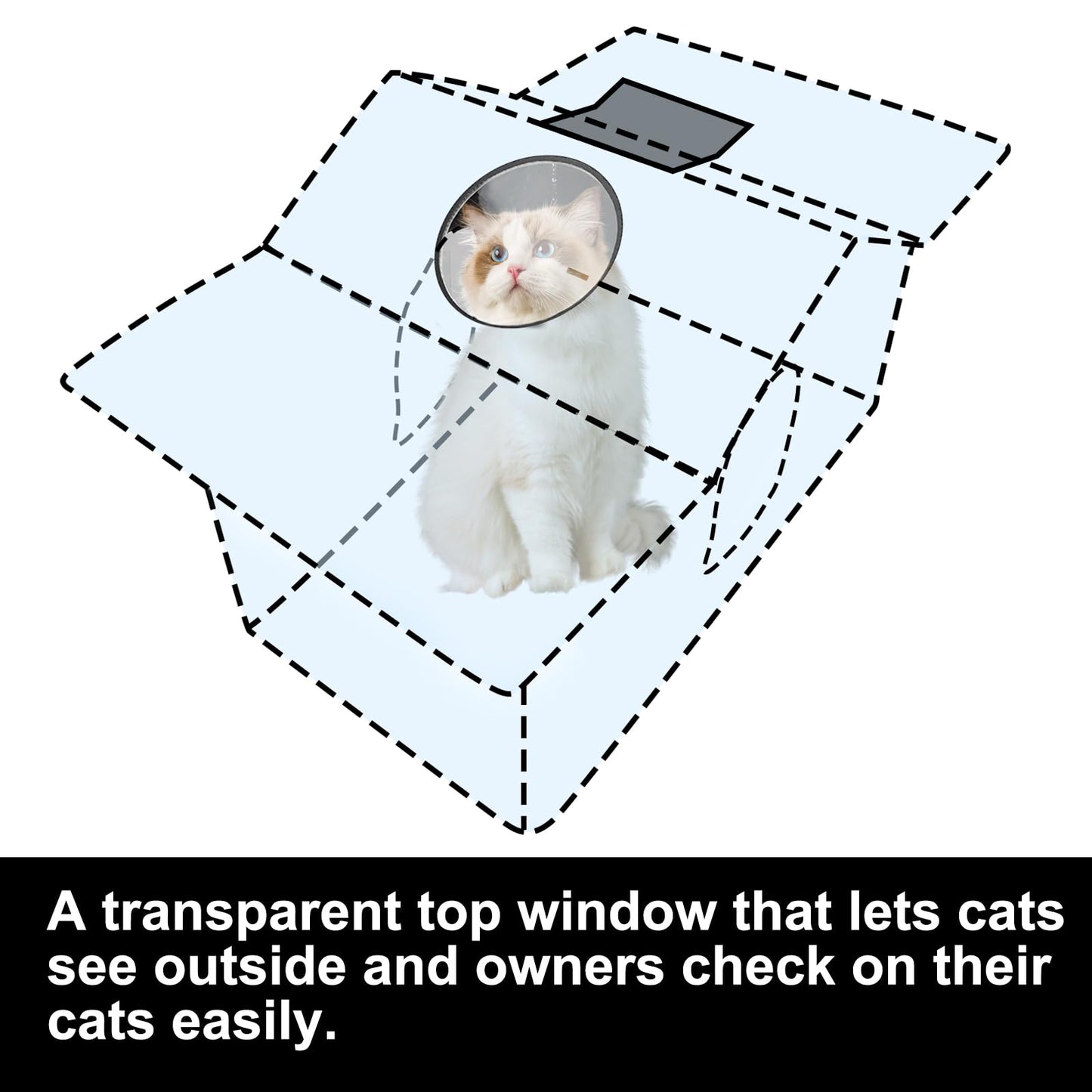 Texsens Outdoor Cat House Weatherproof Large Cat Shelter for House