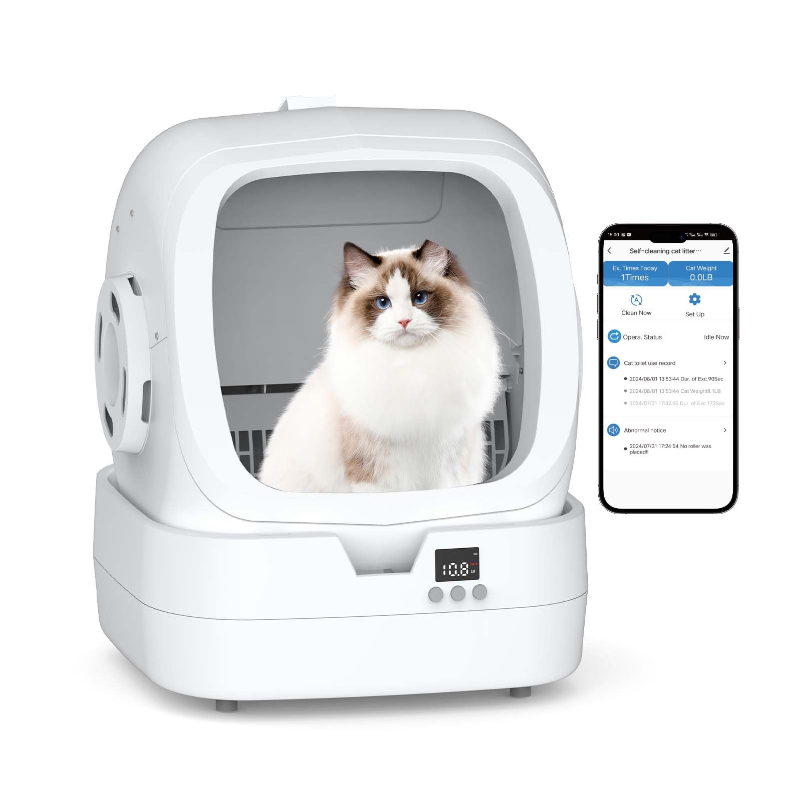 Mintakawa Automatic Cat Litter Box Self Cleaning APP Control Box