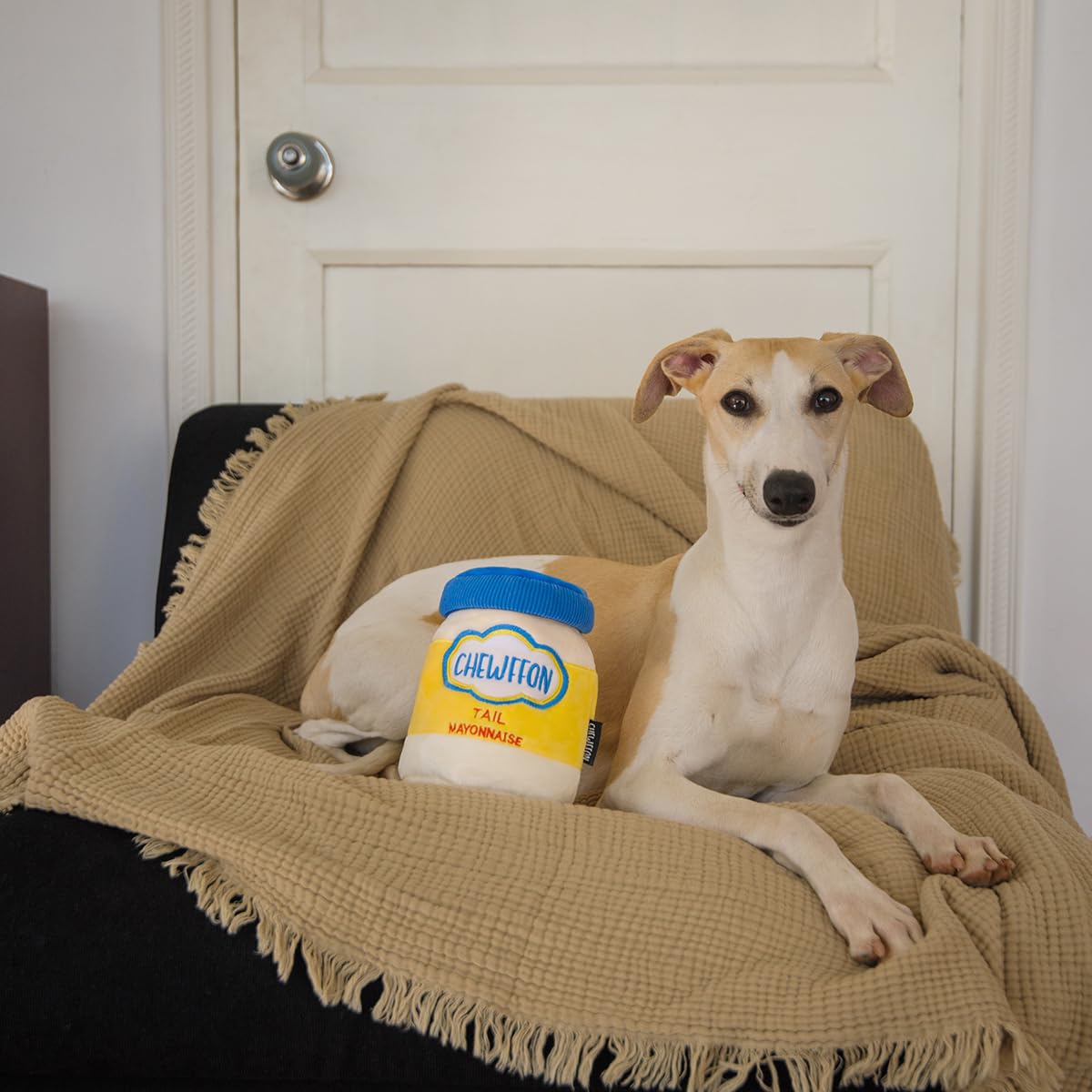 CHEWFFON Dog Enrichment Toys, Interactive Mayonnaise Jar Puzzle
