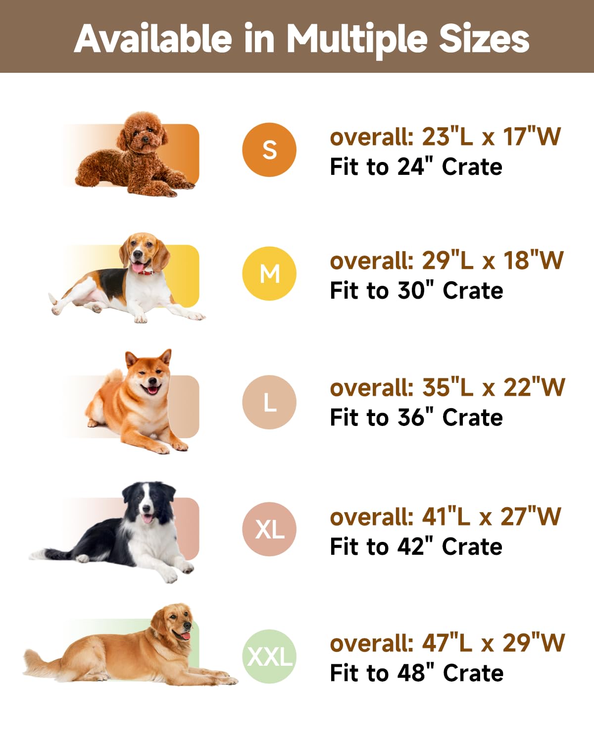 Dog Bed for Crate High Resilience Foam Crate Pad Mat