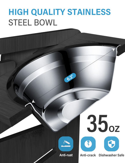 Vantic Elevated Dog Bowls, Adjustable Raised Dog Bowl Stand Bowl