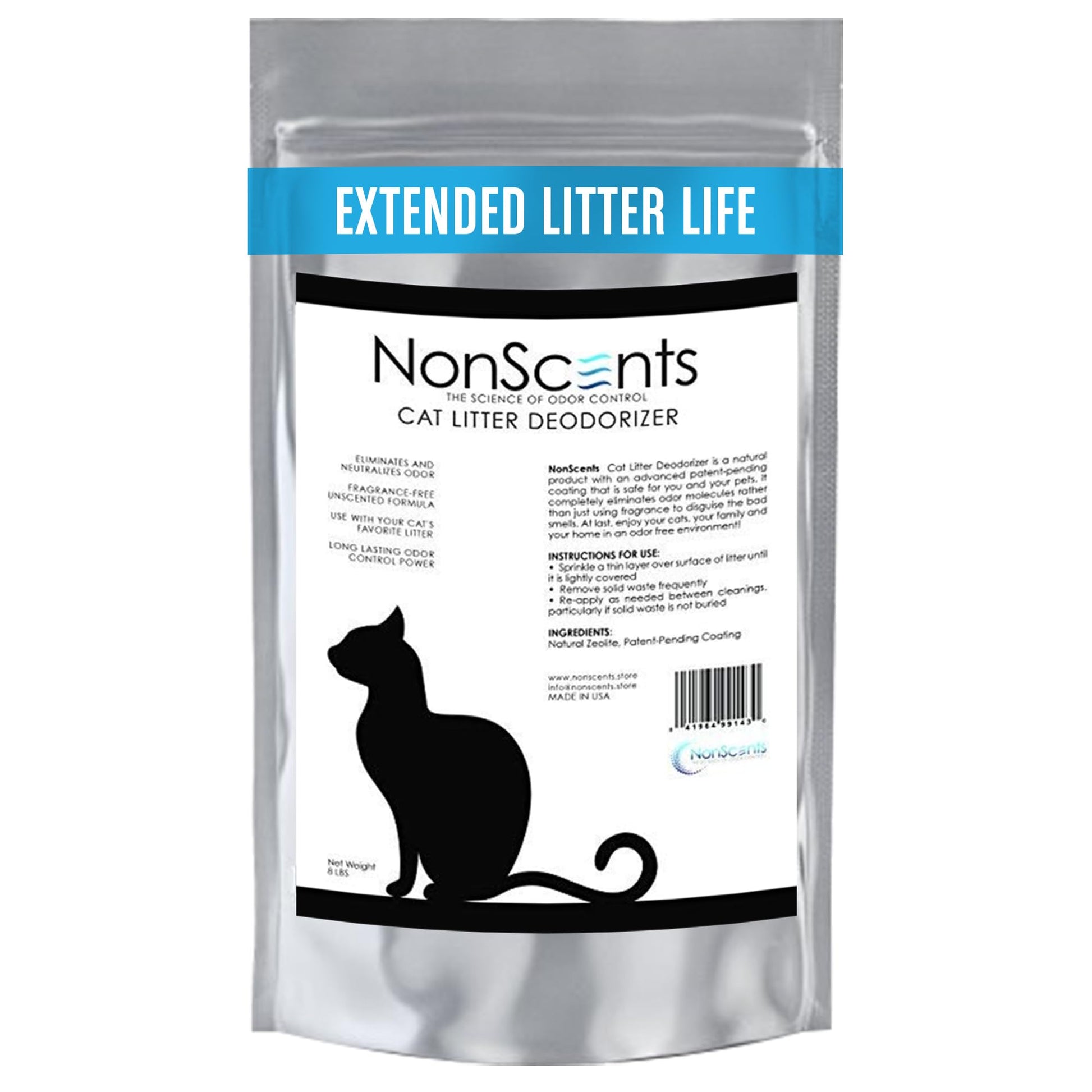 NonScents Cat Litter Deodorizer Litter Box Odor Eliminator Less Box