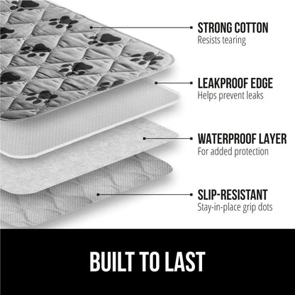 GORILLA GRIP Washable Puppy Pads, 40x26, Slip Resistant Dog Crate Mat