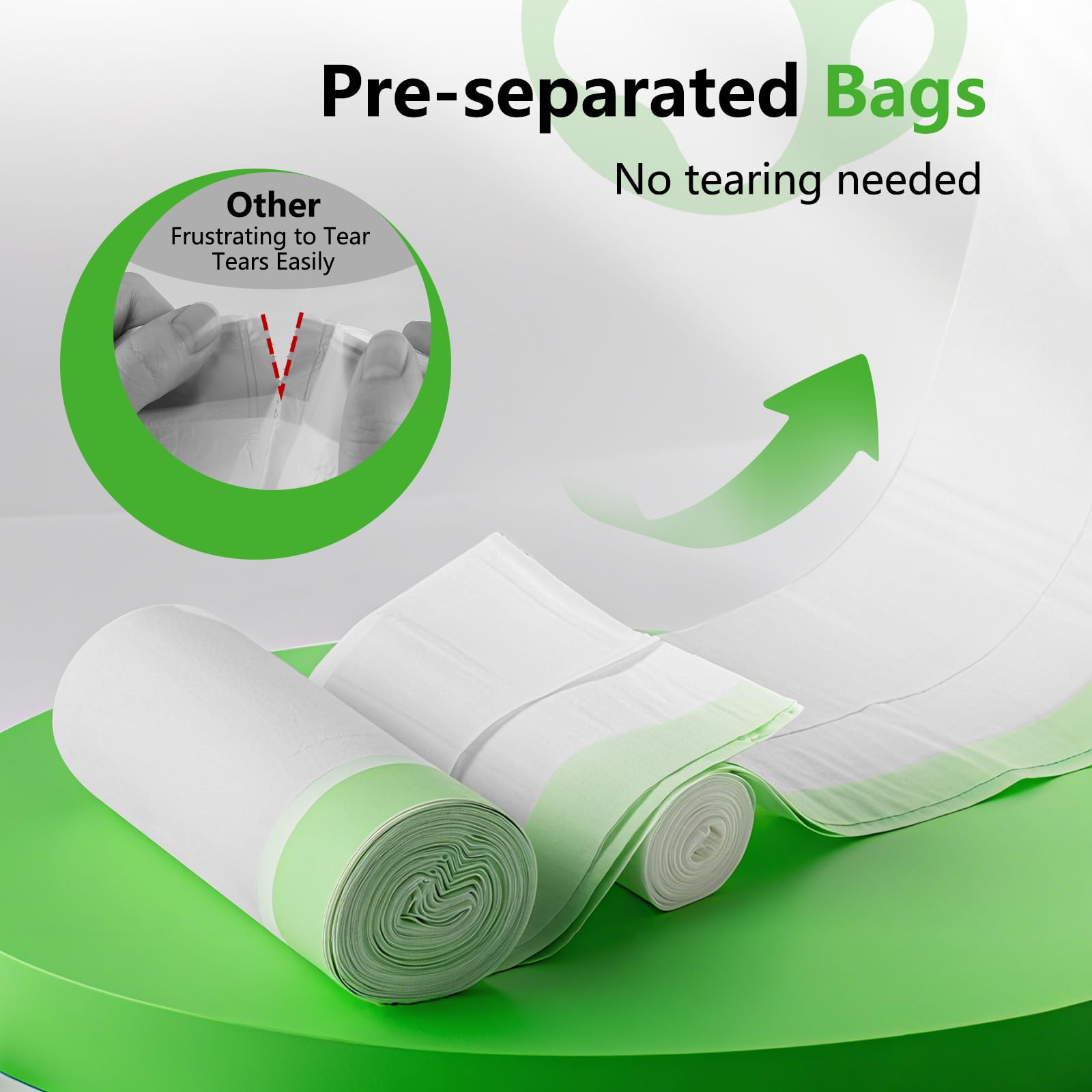 KropBom 105 Count Waste Drawer Liners Bags Compatible with Litter Box