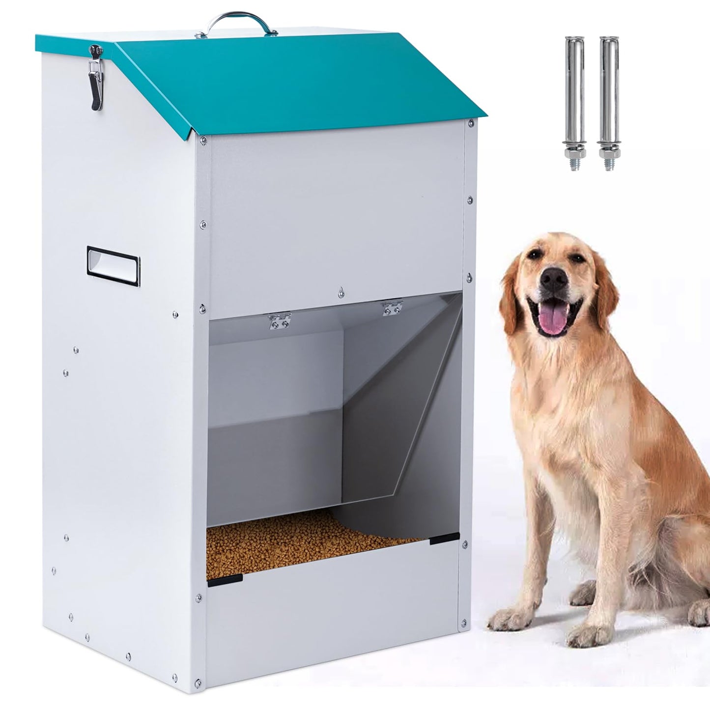 KHEARPSL Automatic Dog Feeder for Large Dogs Outdoor Dog Dispenser