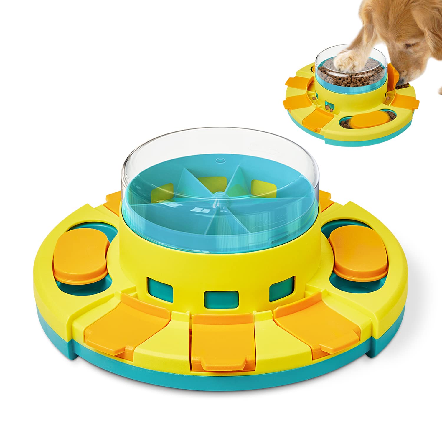 Potaroma Dog Puzzle Toy 2 Levels, Slow Feeder, Pup Food Treat Toy