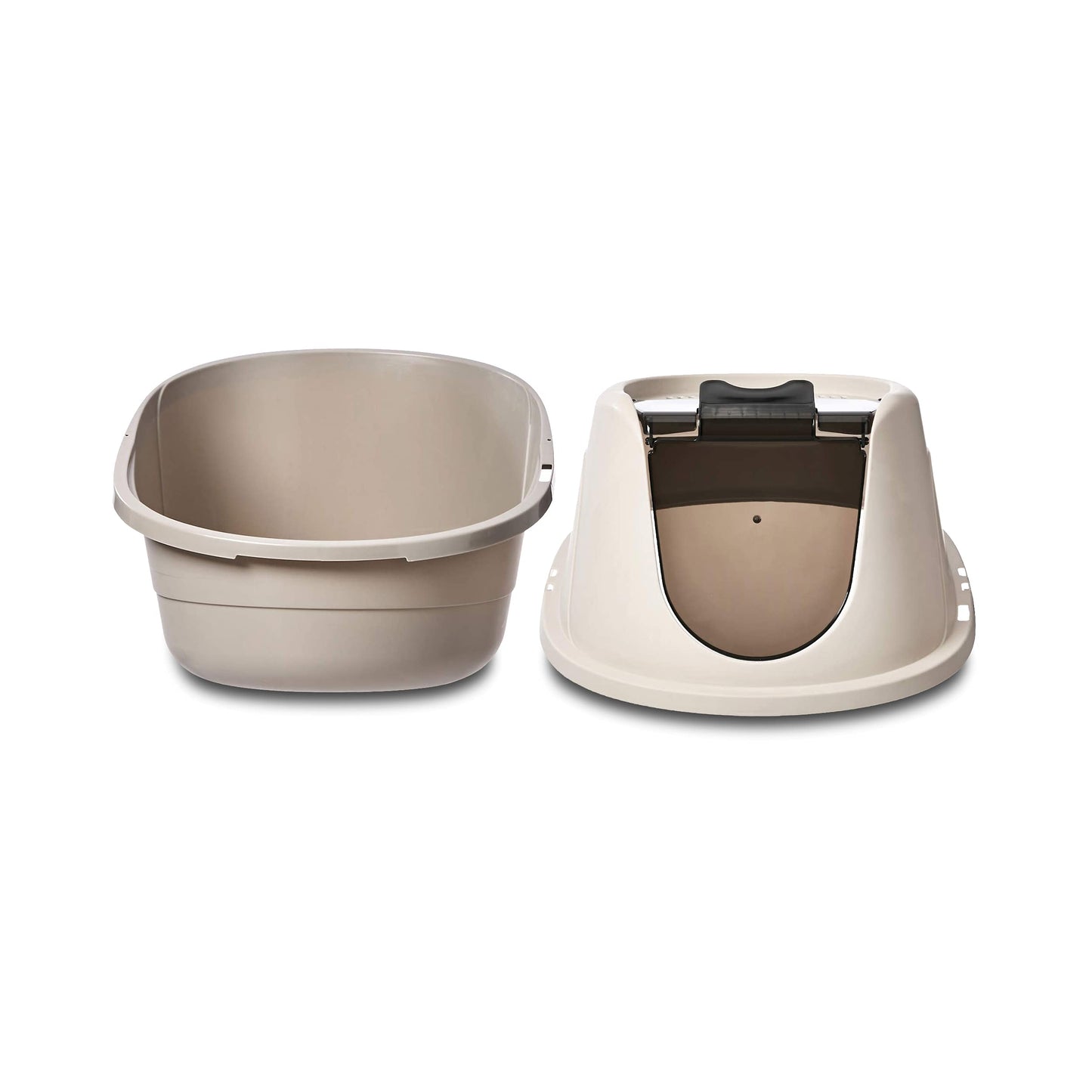 Amazon Basics No-Mess Hooded Enclosed Cat Litter Box with Odor Box