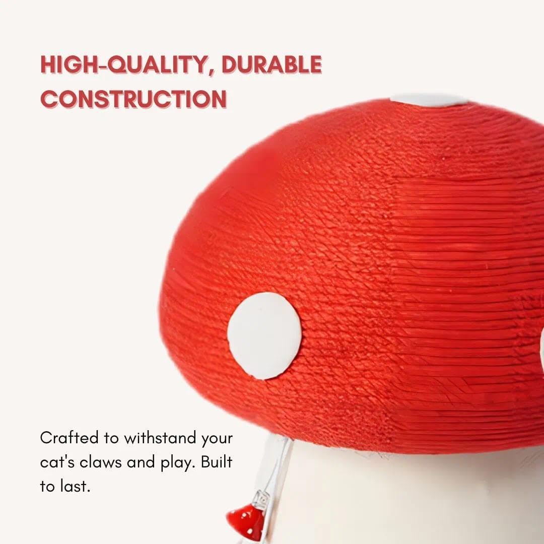 No Assembly Required Mushroom Cat Scratcher, Cute Cat Scratching Toy