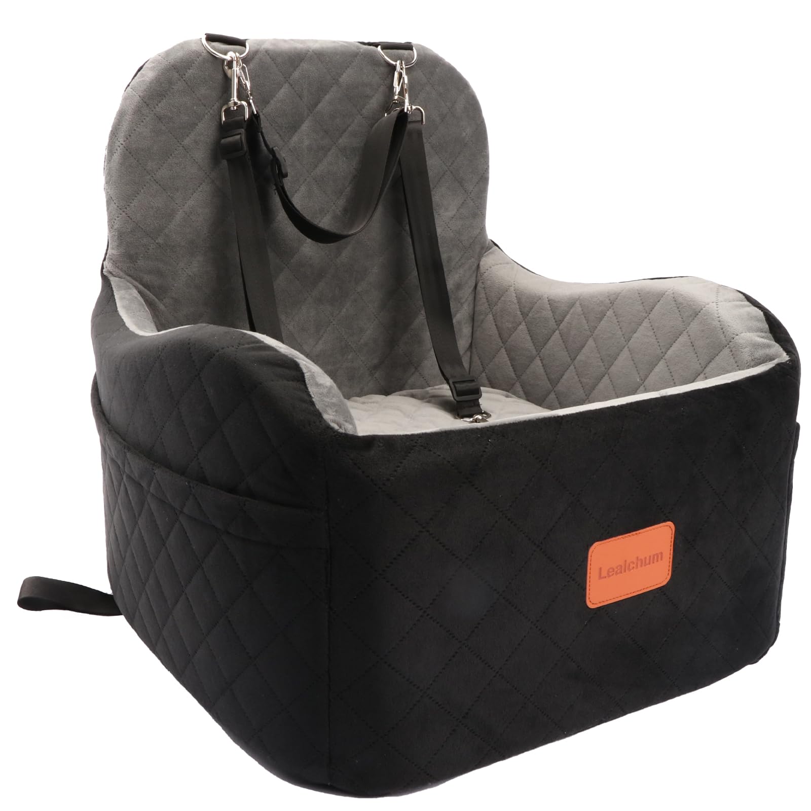 Lealchum Dog Booster Car Seat for Small/Medium Dogs, Memory Foam Seat