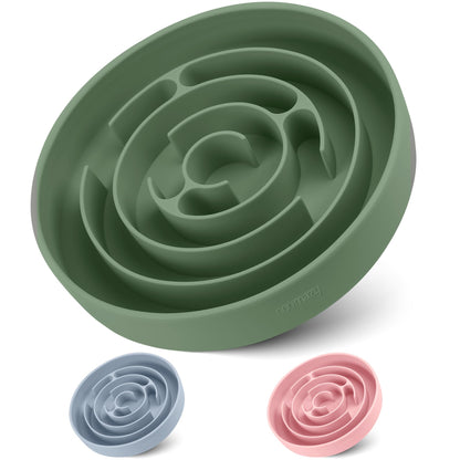 Coomazy Extra Large Slow Feeder Bowl, Silicone Dog Bowl with Bowl