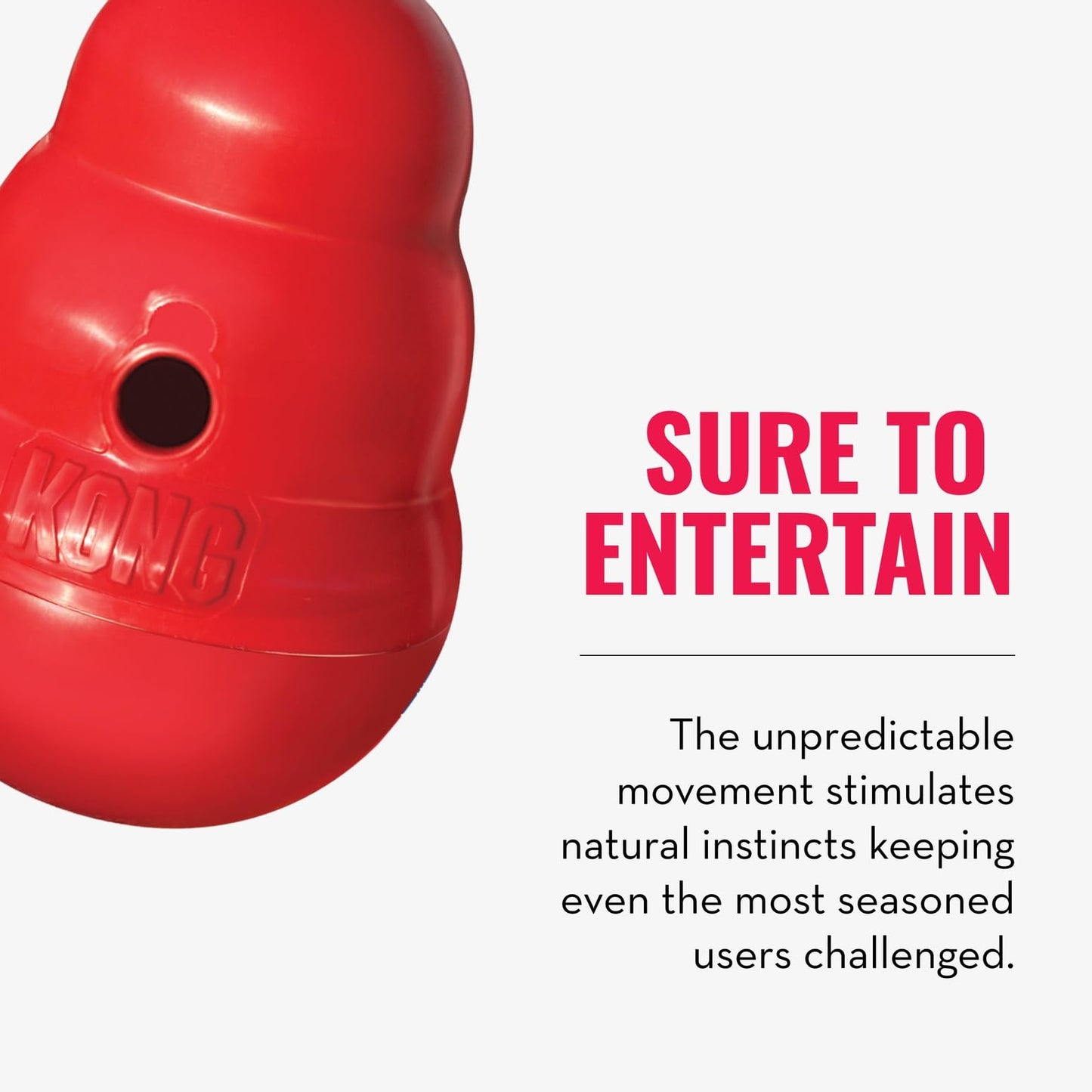 KONG Wobbler Interactive Dog Toy for Treat Dispensing Dog Slow Feeder