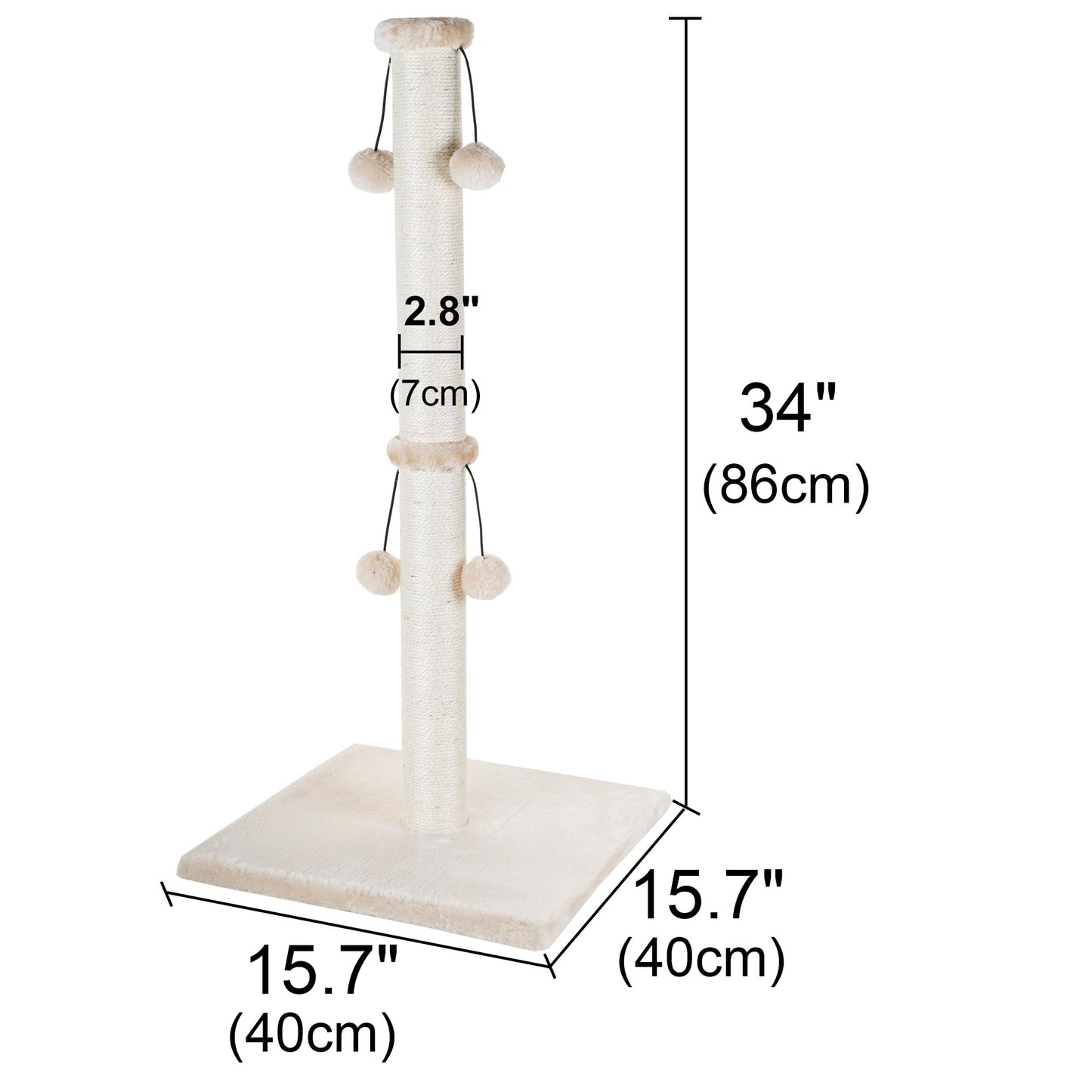 Dimaka 34'' Cat Scratching Post, Cat Scratching Post, Cat Scratcher