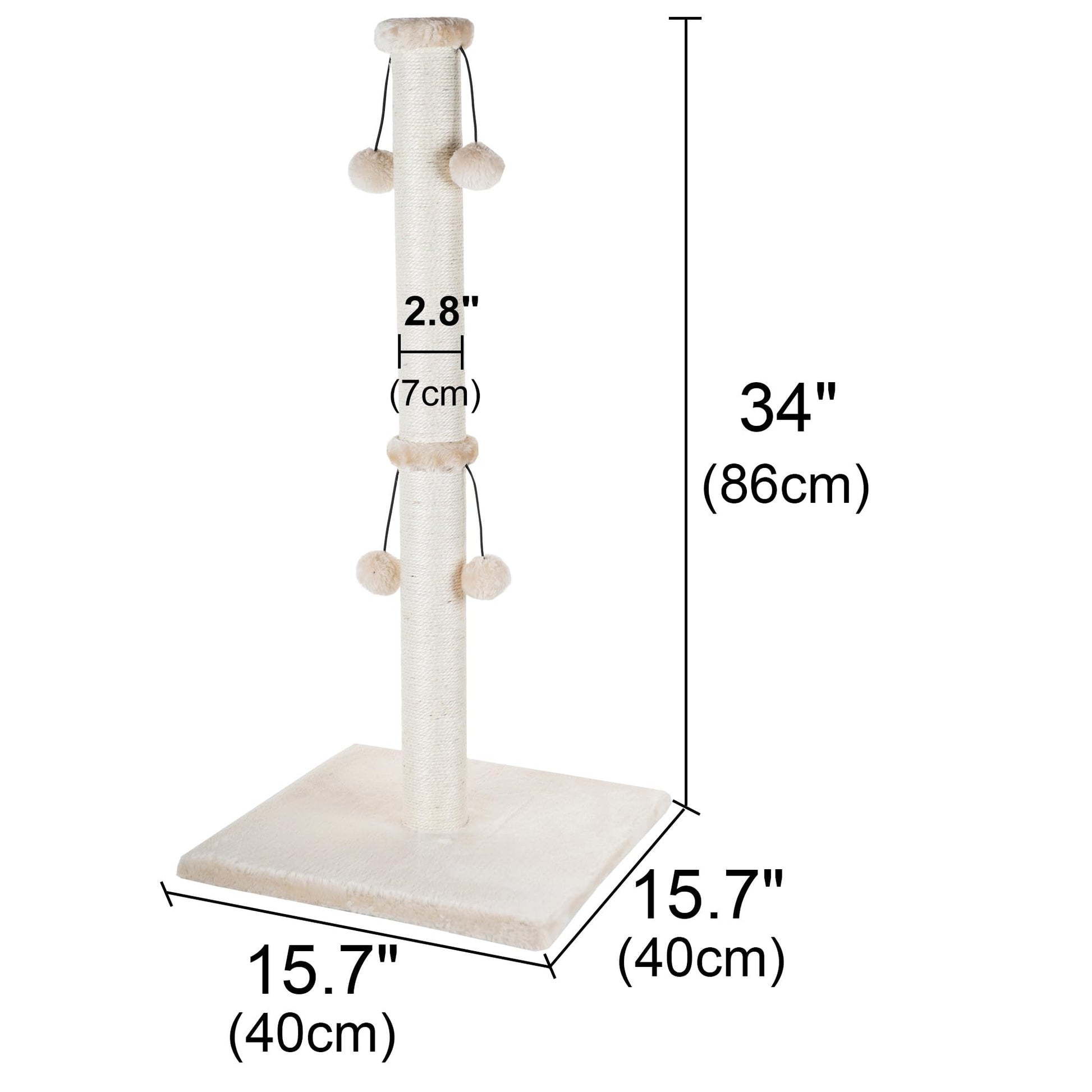 Dimaka 34'' Cat Scratching Post, Cat Scratching Post, Cat Scratcher