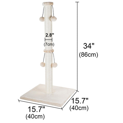 Dimaka 34'' Cat Scratching Post, Cat Scratching Post, Cat Scratcher