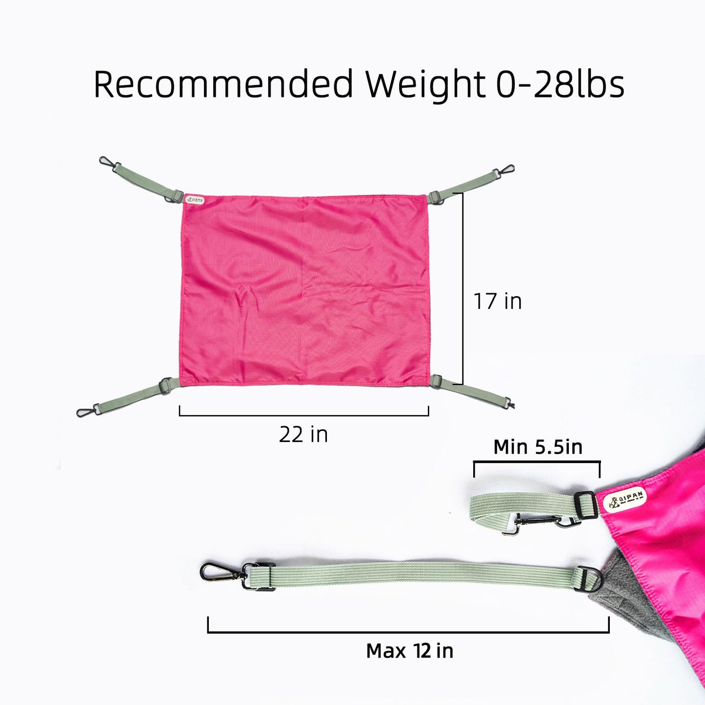 QIPAN 2 Pieces Cat Hammock, Breathable Indoor Pet Bed, Washable Bed