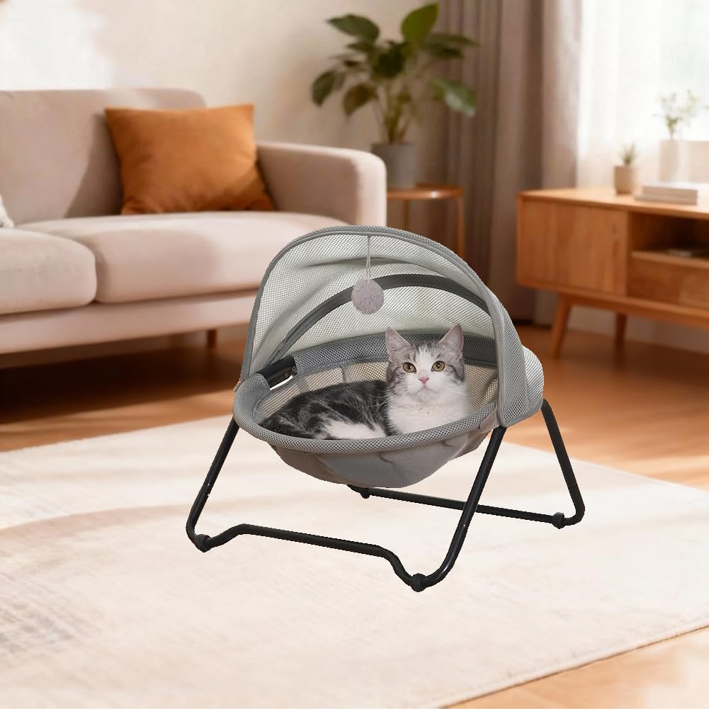ROGSOUTH Cat Hammock Bed Elevated cat Bed, Comfortable and Toy