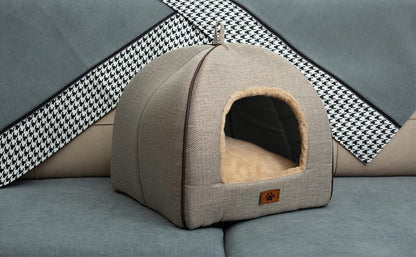 WINDRACING Cat Bed Cat Cave House Tent with Washable Cushioned Bed