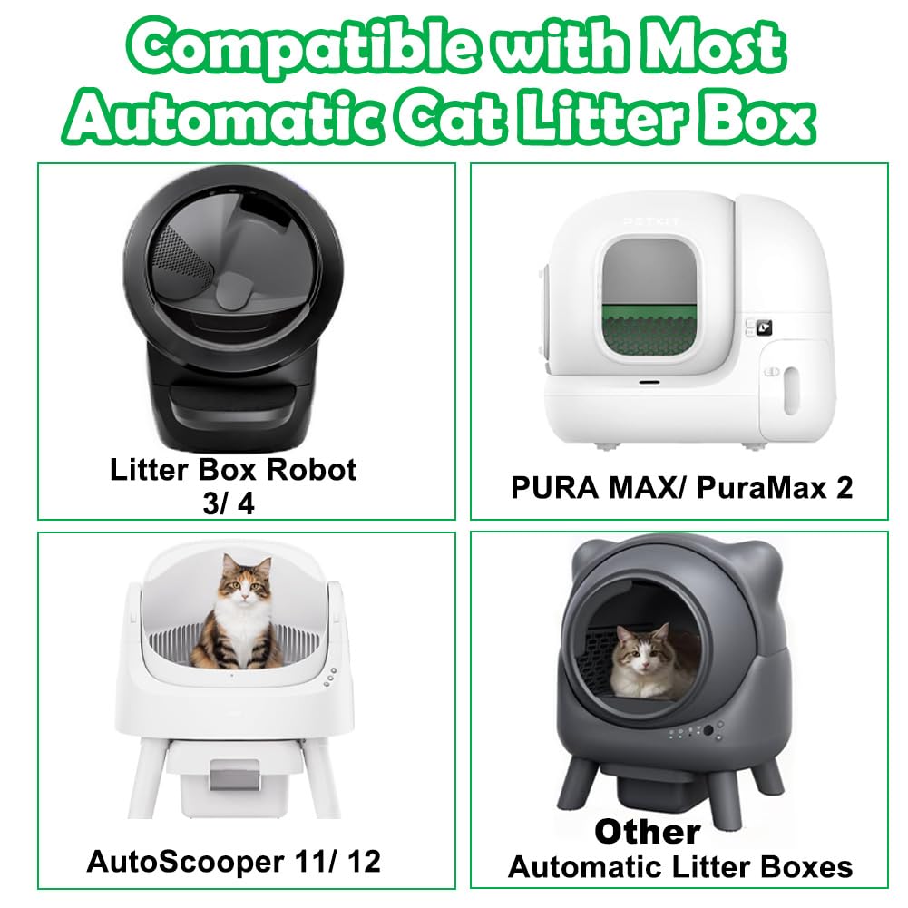 SZEE 120 Pack Automatic Waste Bags Compatible with Litter Box Box