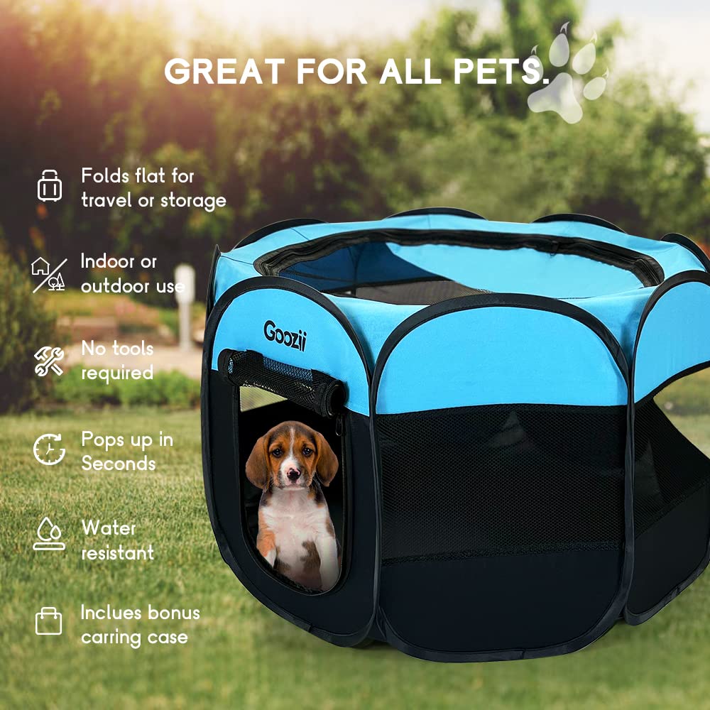 Goozii Dog Playpen for Large Dogs Portable Collapsible, Indoor Crate