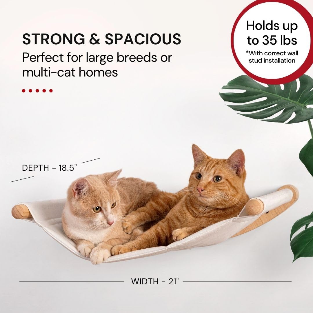 7 Ruby Road Alto Cat Wall Hammock Set Wall Mounted Cat Shelves Cushion