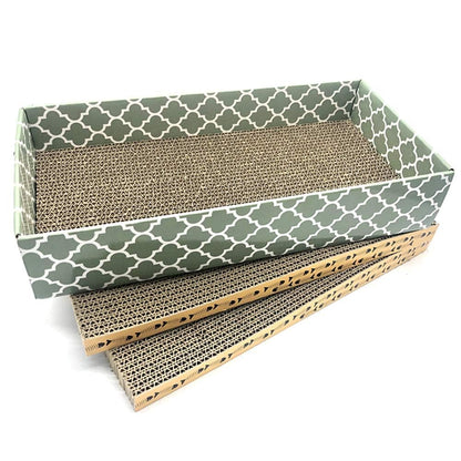 Cat Scratcher Cardboard Scratching Pads Scratch Lounge Bed with Pads