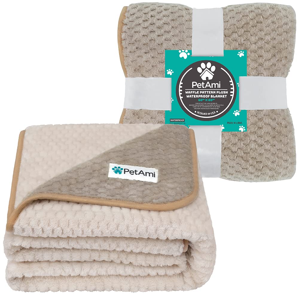 PetAmi Waterproof Dog Blanket, Leakproof XL Pet Blanket Crate