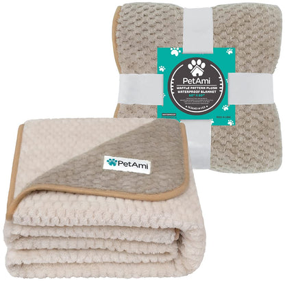 PetAmi Waterproof Dog Blanket, Leakproof XL Pet Blanket Crate