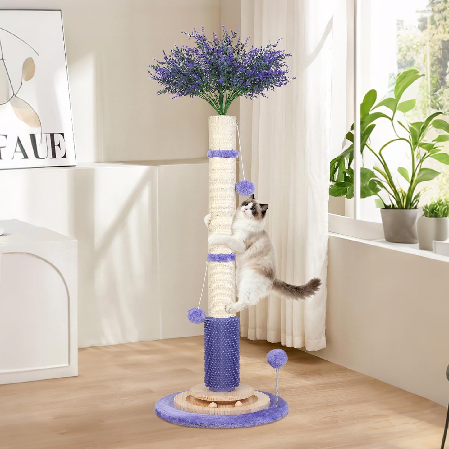 Cat Scratching Post for Indoor Large Adults,45'' Tall Vertical Tree