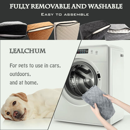 Lealchum Dog Booster Car Seat for Small/Medium Dogs,Ultra Soft Seat