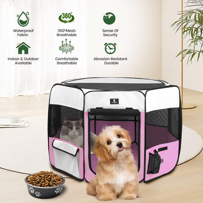 X-ZONE PET Dog Playpen Portable Pet Play Pens for Puppies, Crate