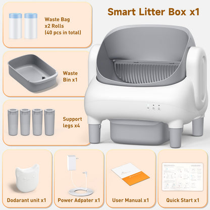 Hazrela Automatic Cat Litter Box,Self Cleaning Litter Box for Box