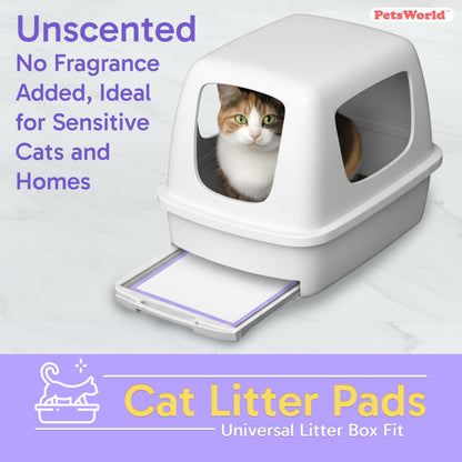 PetsWorld Universal Fit Cat Pad Refills for Litter Box, Unscented Box