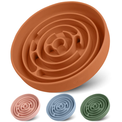 Coomazy Slow Feeder Dog Bowls, Silicone Dog Bowl with Suction Bowl