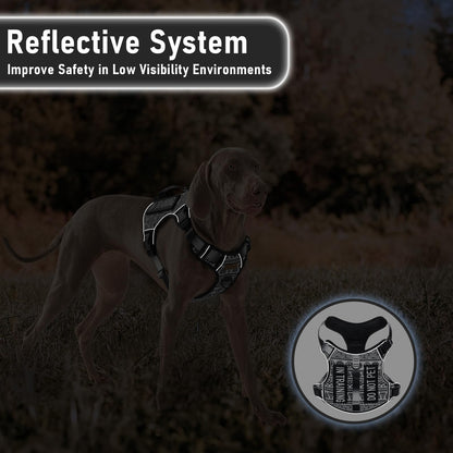 AUNZO Tactical Dog Harness for Extra Large Dog Breeds, No Pull Harness