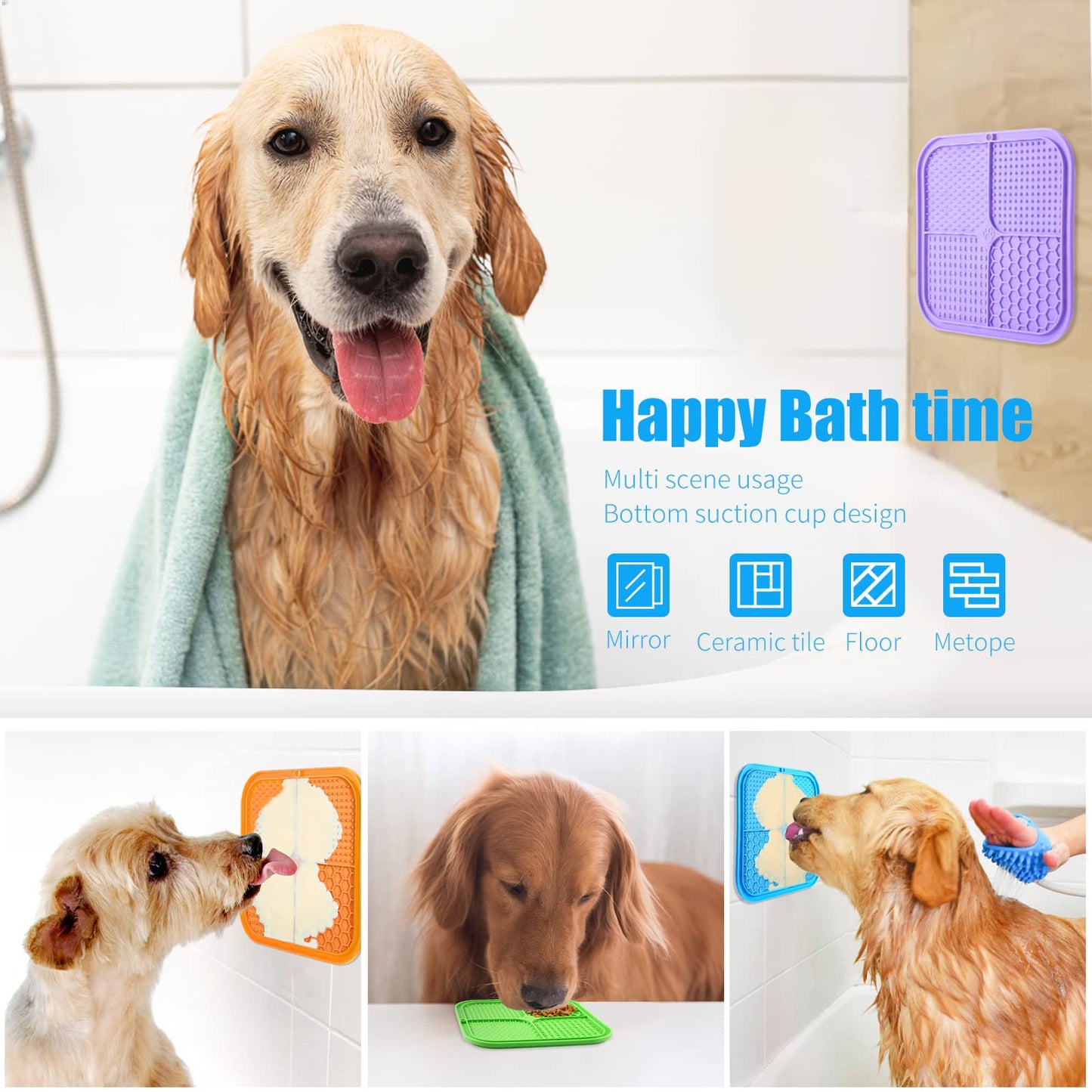 Honomastry Lick Mat for Dogs, Lick Pad with Suction Cups Mat