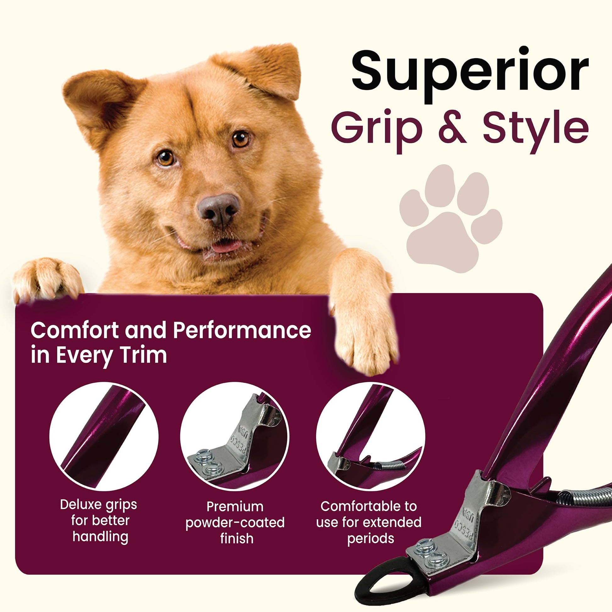 Resco Dog Nail Clippers USA-Made Guillotine Trimmer, Candy Trimmer
