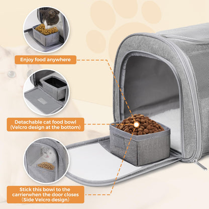 Soft Cat Carrier for Pets Up to Cat Pet Travel Bag with Padded Bag
