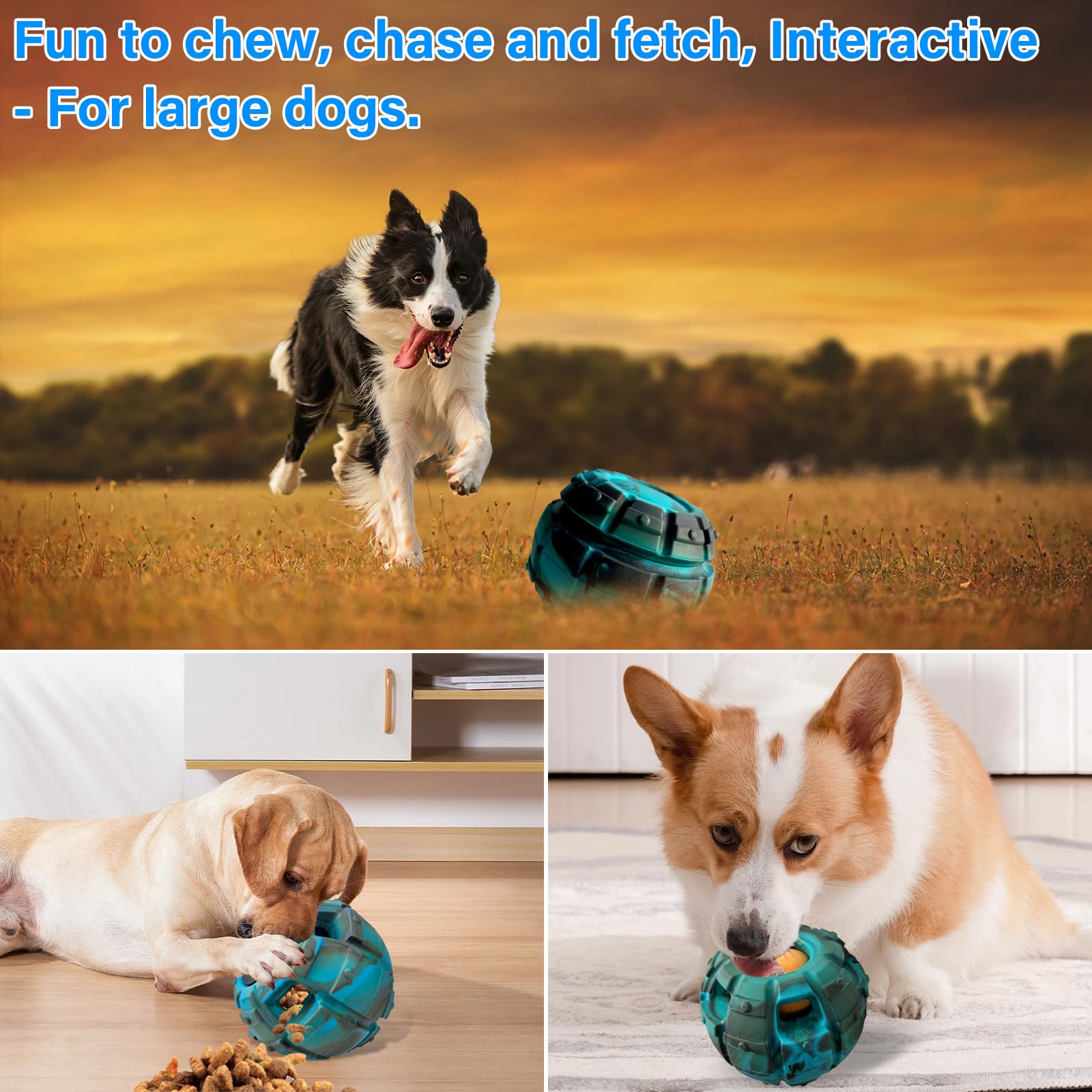 Yipetor Frozen Treat Dispensing Dog Toy Large Chew Toy, Freezable Chew