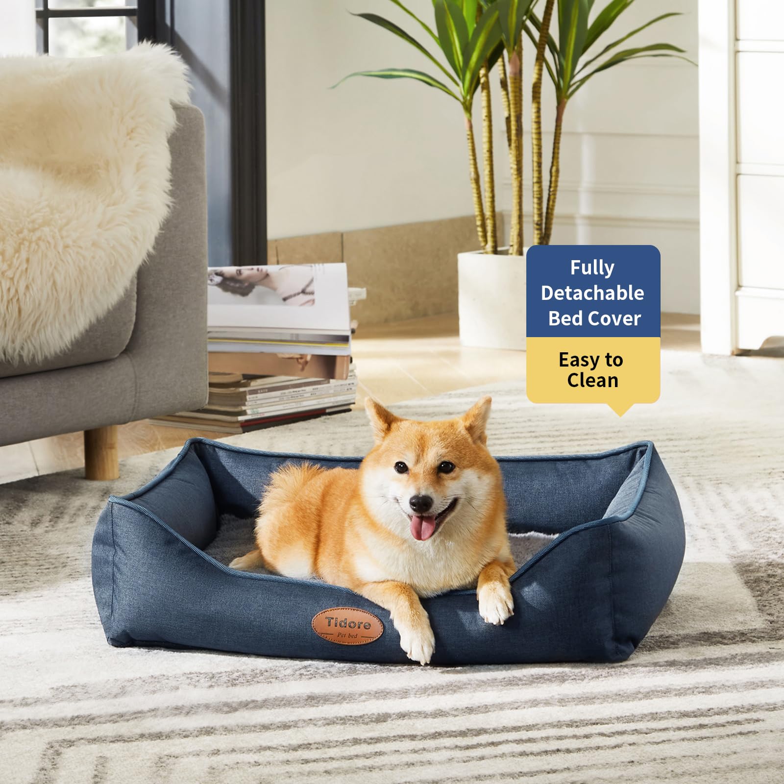 Tidore Orthopedic Dog Beds for Small Dogs, Durable Egg Crate Foam Sofa
