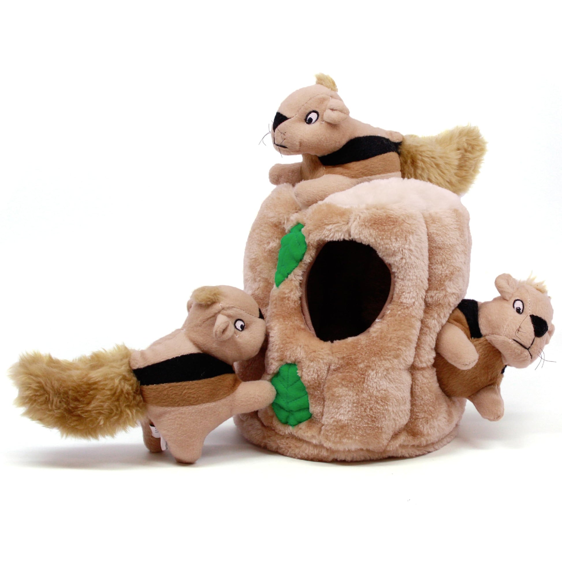Outward Hound Hide-A-Squirrel Dog Toy Interactive 2‑in‑1 Plush Puzzle