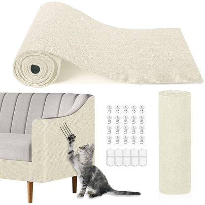 Cat Scratching Mat, x15.9" Trimmable Self-Adhesive Cat Scratch Mat