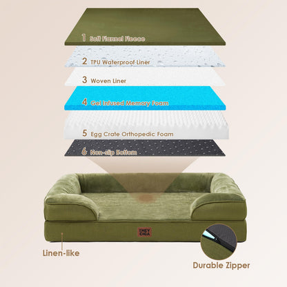 EHEYCIGA Orthopedic XXL Dog Bed for Extra Large Dogs, Waterproof Bed
