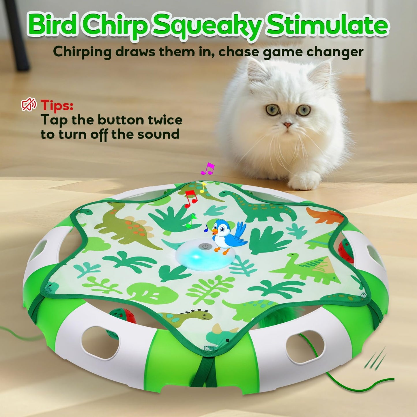 Cat Toys for Indoor Cats, Interactive Automatic Hide and Seek Toy