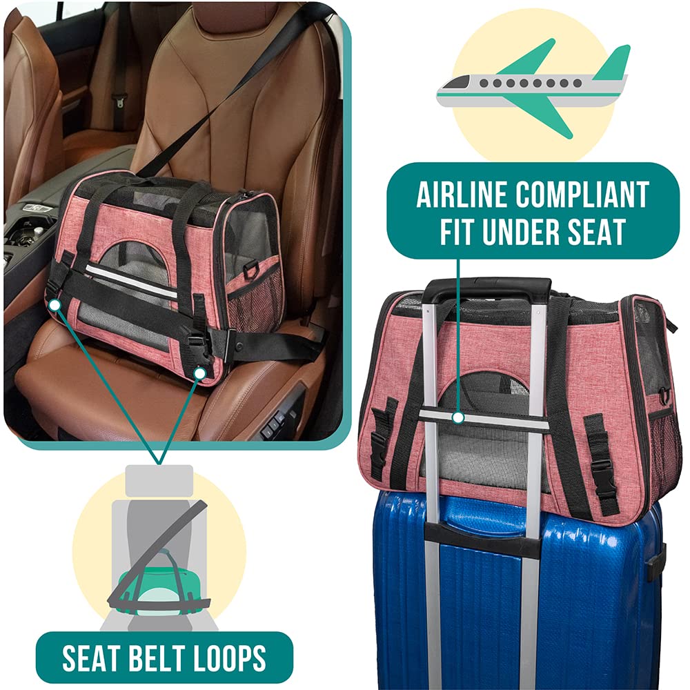 PetAmi Airline Approved Pet Carrier for Cat, Soft Sided Dog Carrier