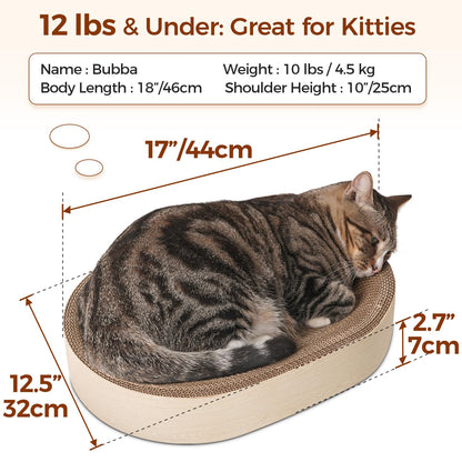 ComSaf Cat Scratching Board Cat Scratcher Bed for Indoor Bed